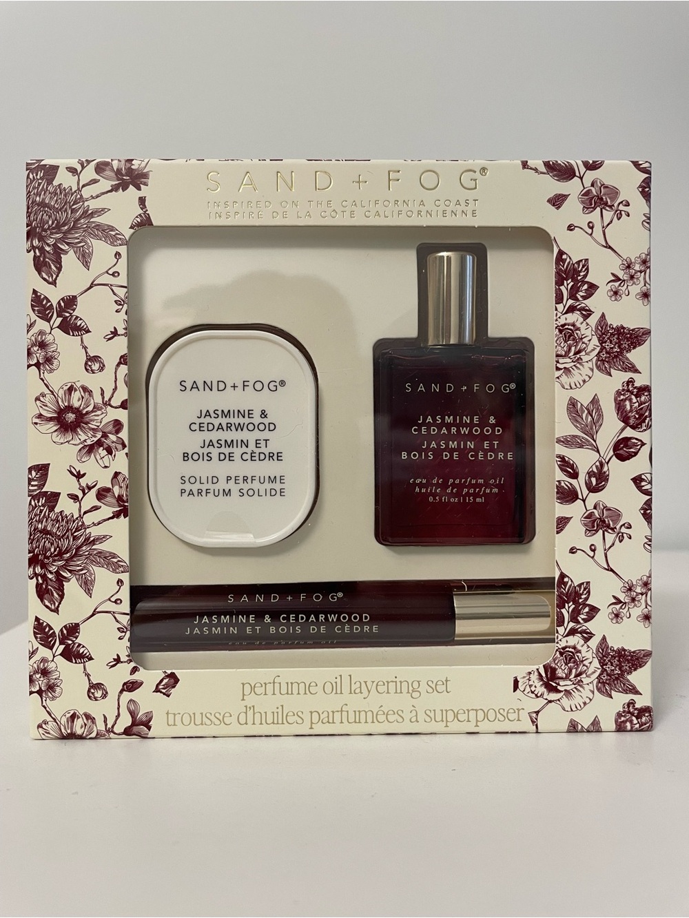 NEW SAND + FOG Jasmine & Cedarwood Perfume Oil Layering Set